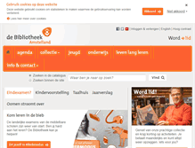 Tablet Screenshot of debibliotheekamstelland.nl